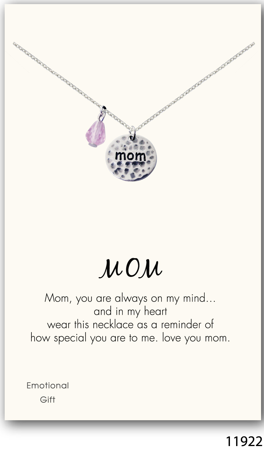 Mom silver pendant